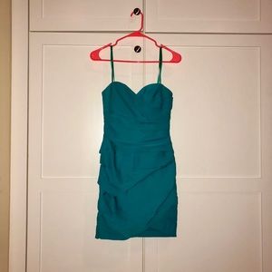 BCBG teal bodycon mermaid style dress